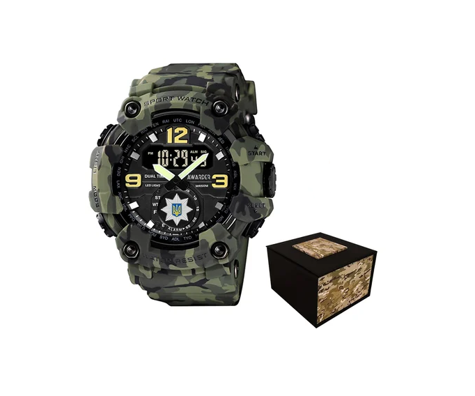 Наручные часы Awarder 004 Полиция Camo Green Наручные часы Awarder 004 Полиция Camo Green