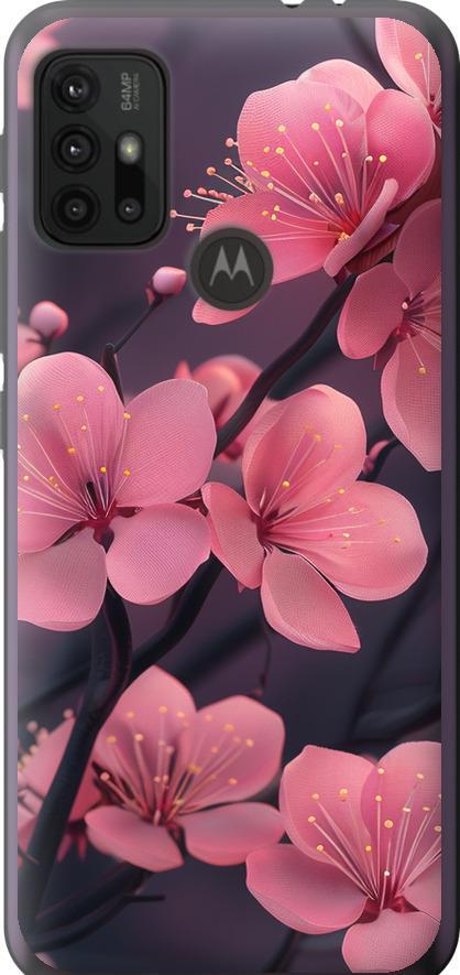 Чехол на Motorola Moto G30 Пурпурная сакура (6075t-2320-42517)