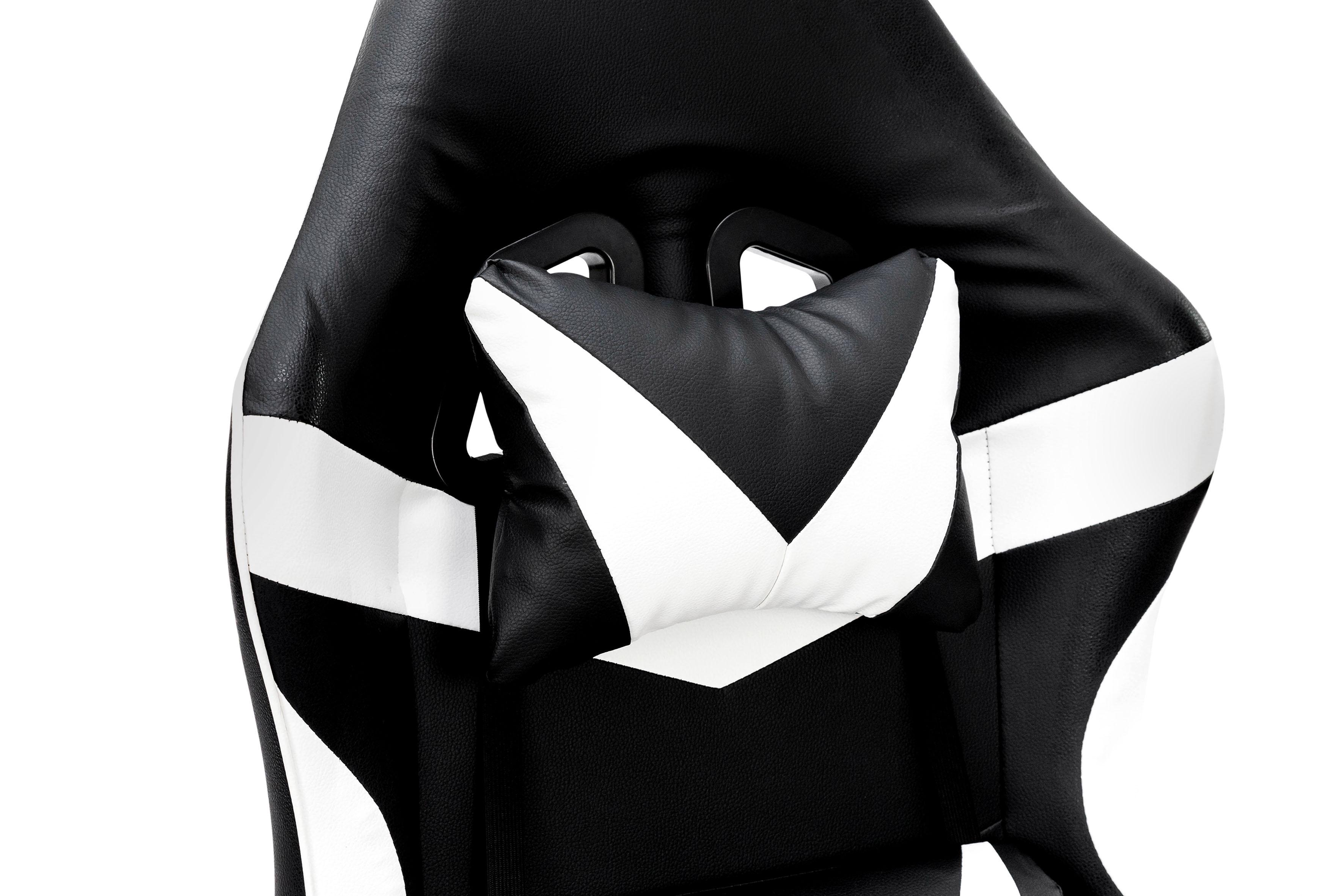 Крісло геймерське Мікс Меблі Слім механізм газліфт Чорний/Білий (А0055668) - фото 10