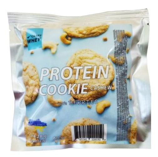 Протеиновое печенье Craft Whey Cookie CASHEW 60 г Протеиновое печенье Craft Whey Cookie CASHEW 60 г