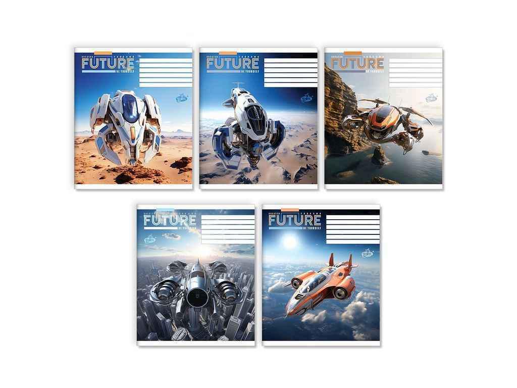 Тетрадь в клетку Бріск 36 л. 20 шт. ТВ-7 №2472 Космический дрон (1065711)