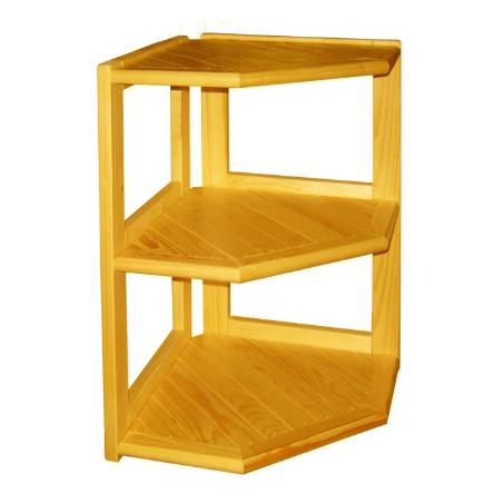 Полка настенная угловая из дерева Магуана Карри (УНП-001603)