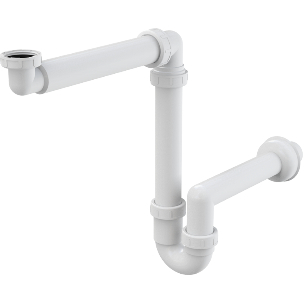 Сифон для раковини Alca Plast A434 1 1/4" впуск Білий (88169)