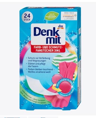 Салфетки для стирки Denkmit с защитой от пятен и нежелательного обесцвечивания 24 шт. (2641485795)