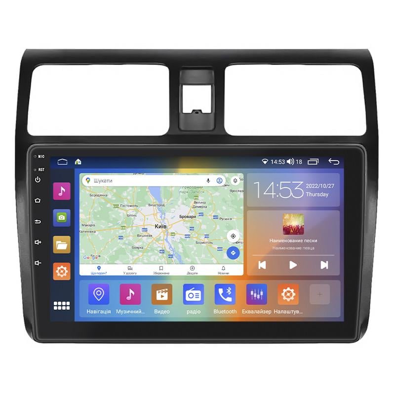 Автомагнітола штатна Lesko 4G/CarPlay/GPS/Wi-Fi для Suzuki Swift III 2004-2011 IPS 2/32Gb 10" (1890758548)