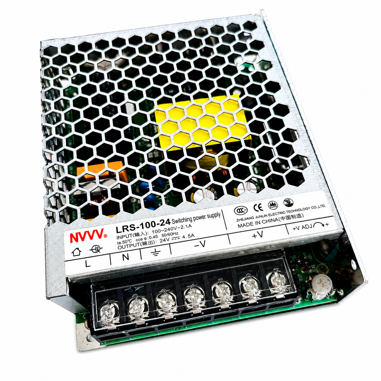 Блок питания встраиваемый NVVV LRS-100-24 100W 24V (3715) Блок питания встраиваемый NVVV LRS-100-24 100W 24V (3715)