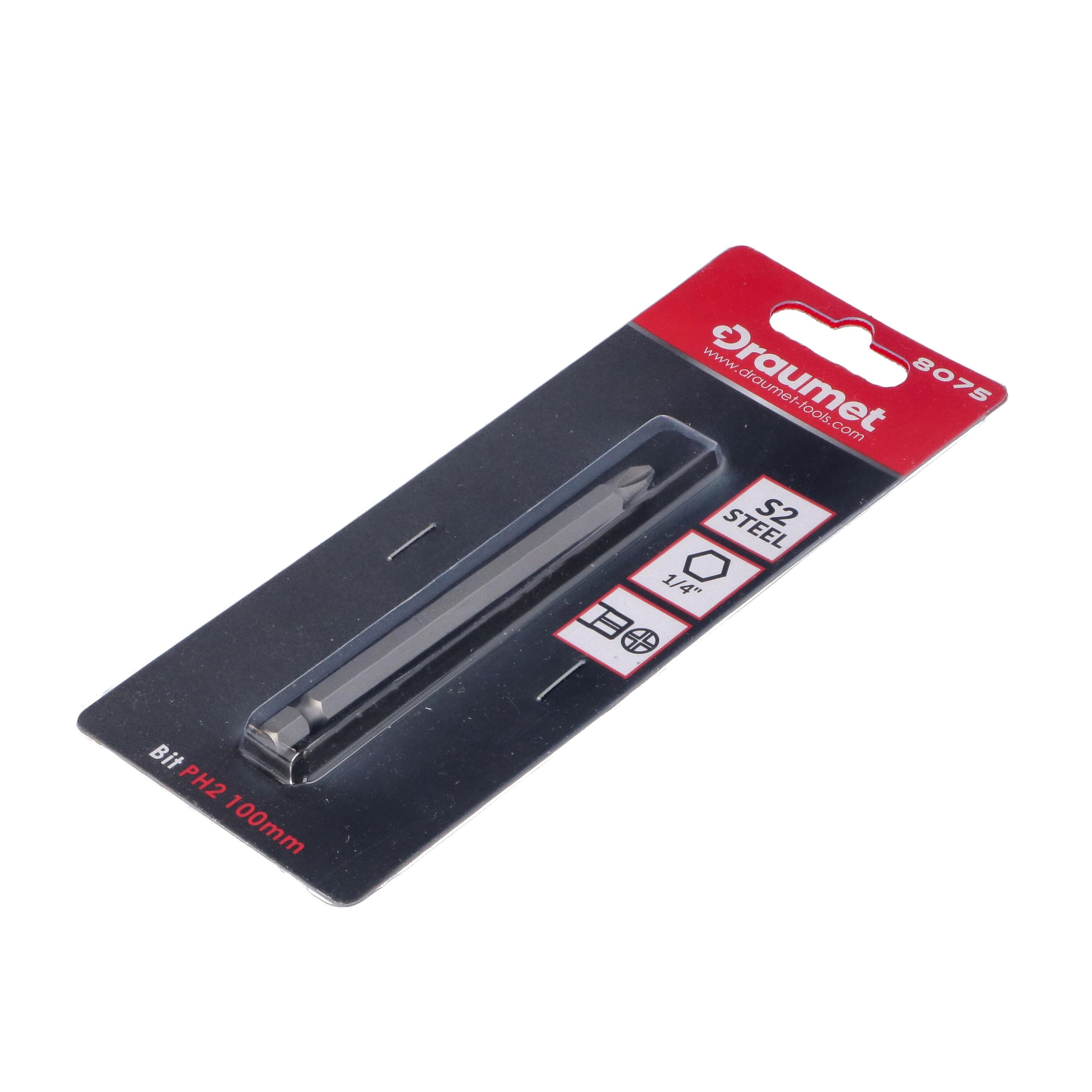 Біта довга Draumet Е8077 PH2 200 мм 1/4" (8077) - фото 3 Біта довга Draumet Е8077 PH2 200 мм 1/4" (8077) - фото 3