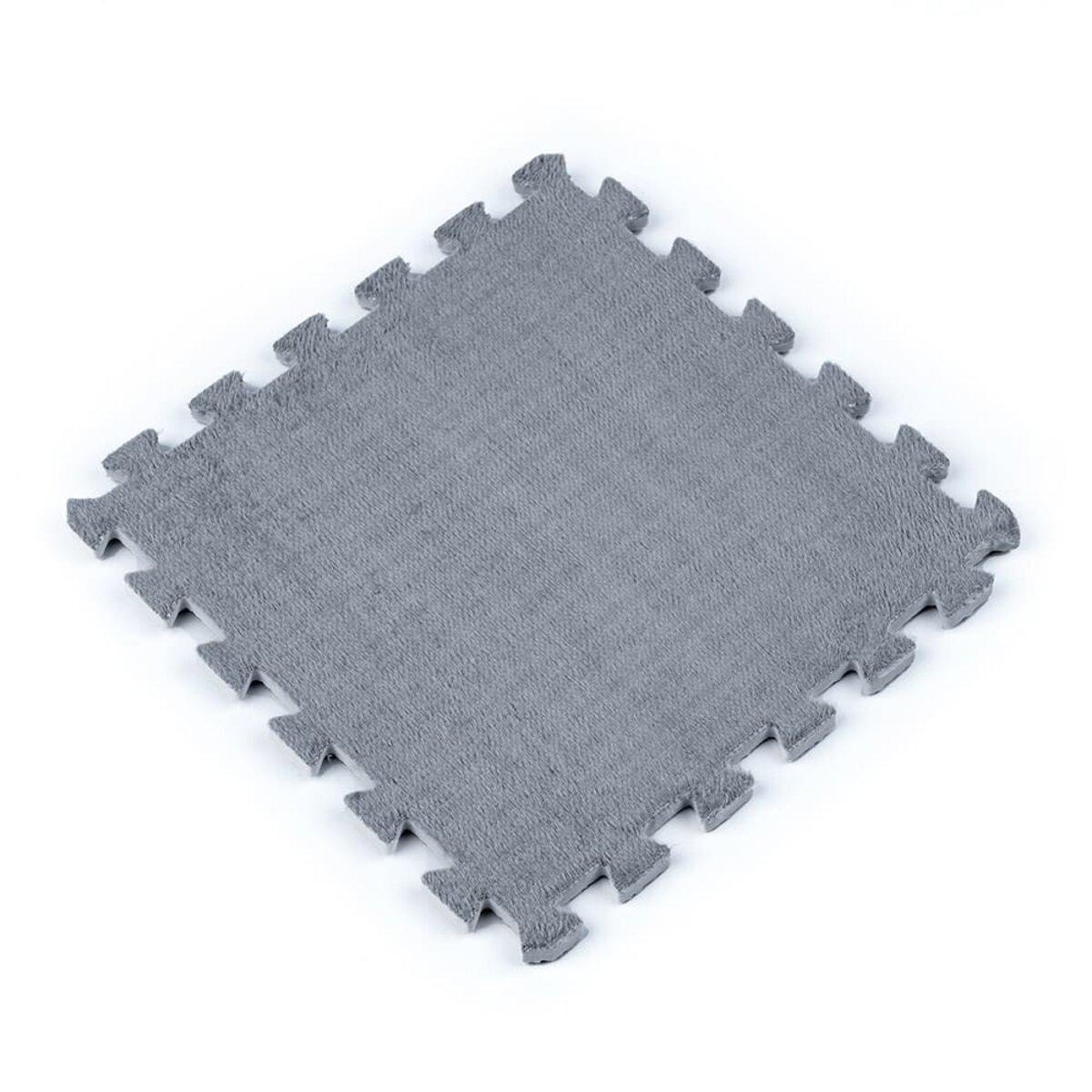 Пол-пазл плюшевый D 30х30х1 см Светло-серый (SW-00002080)