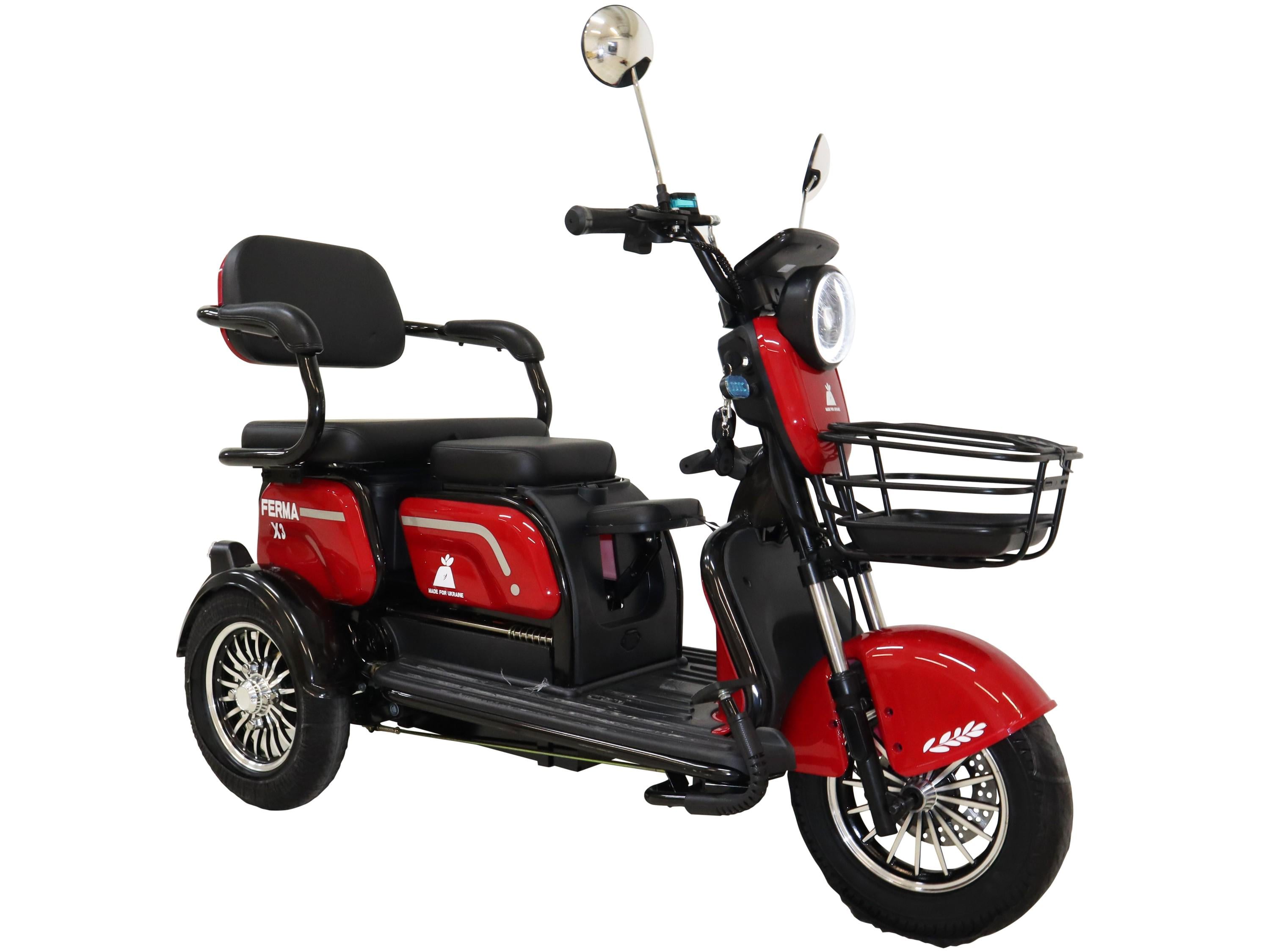 Электроскутер трехколесный Ferma X3 Красный