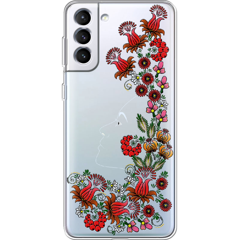 Чехол BoxFace Samsung Galaxy S21 FE (G990) 3D Ukrainian Muse Прозрачный силикон (43973-bk64-43973)
