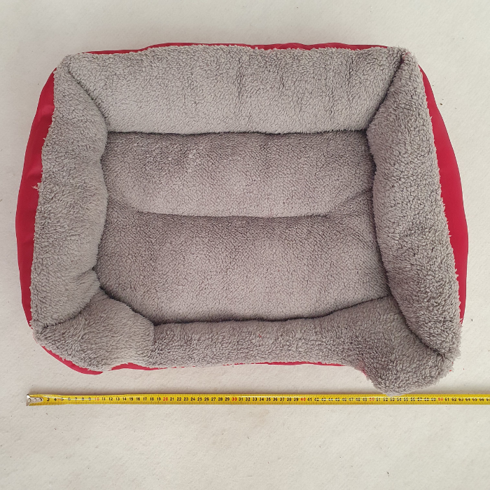 Лежанка для собак и кошек теплая 54х42 см Красный (A444-M-Red) - фото 7