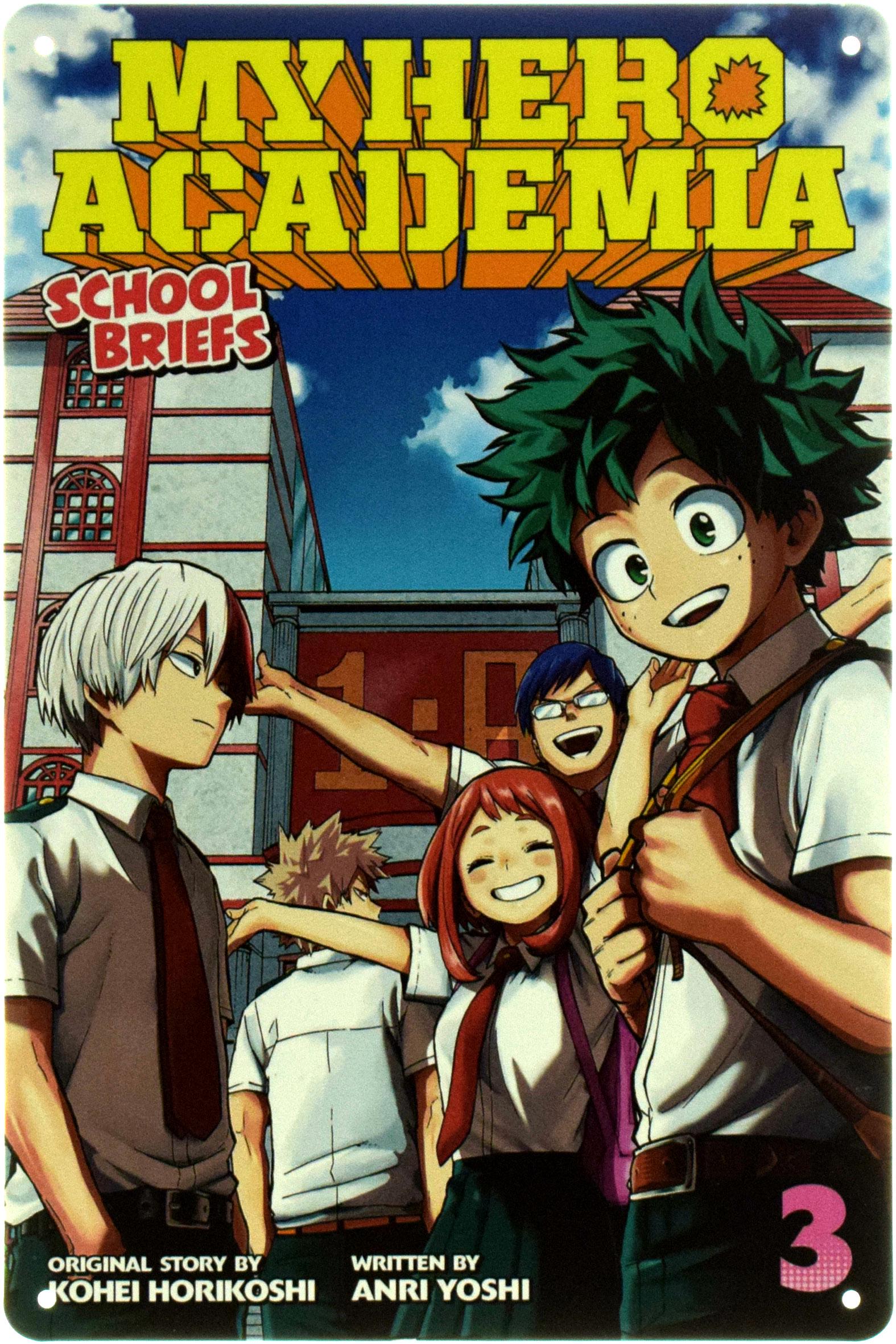 Табличка металлическая "My Hero Academia - School Briefs" 20x30 см (ms-104393)