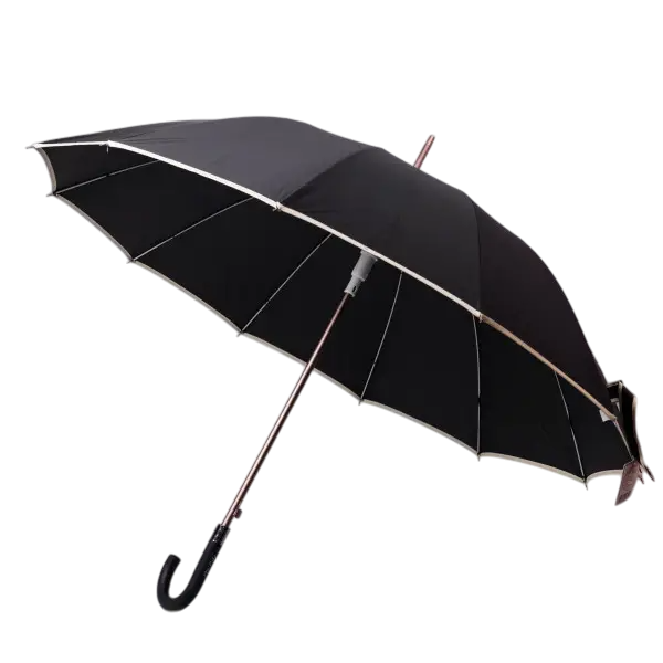 Зонт-трость полуавтомат сложный 120 см Черный (HP-23-16B) Зонт-трость полуавтомат сложный 120 см Черный (HP-23-16B)