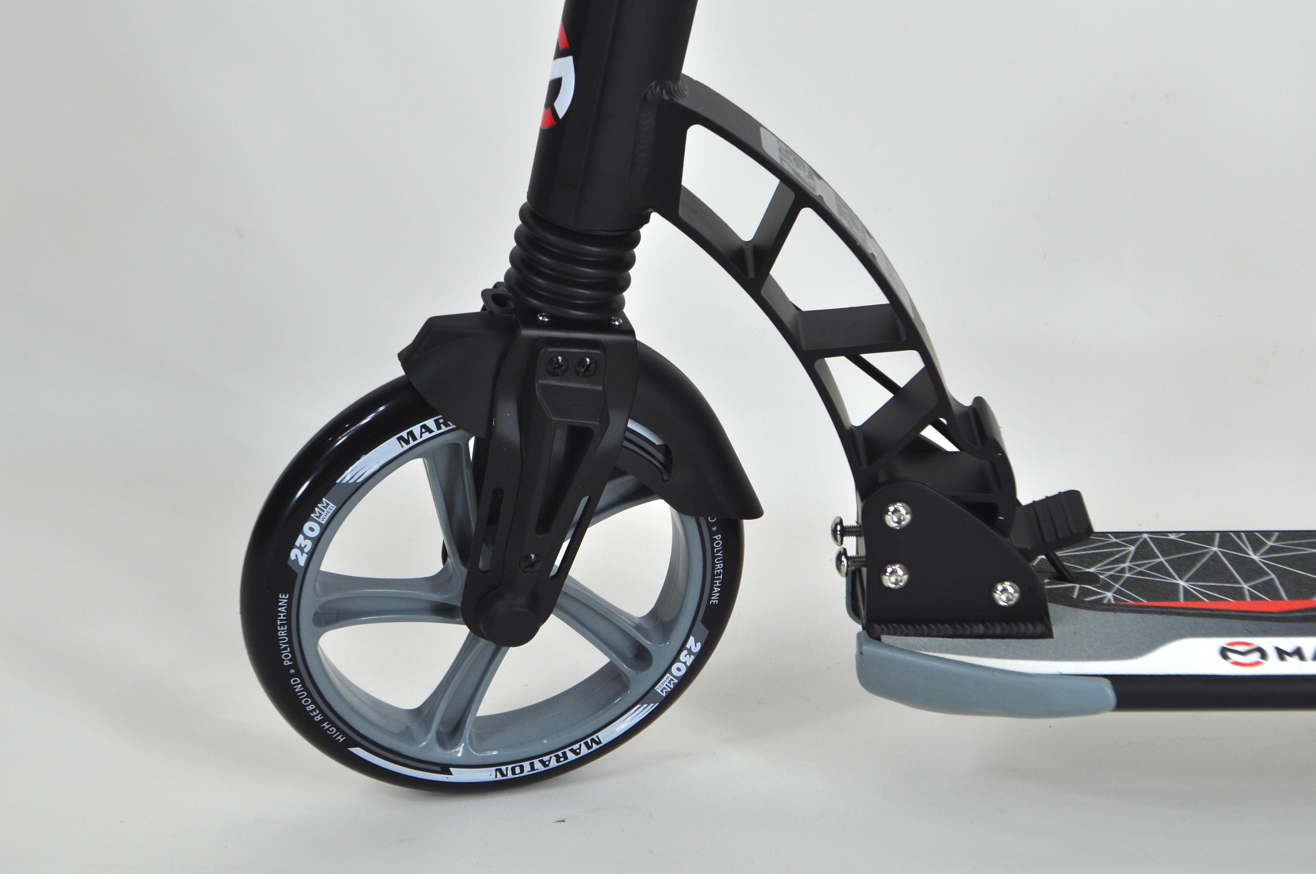 Самокат двухколесный Maraton Dynamic с амортизаторами и подногой Черный - фото 11 Самокат двухколесный Maraton Dynamic с амортизаторами и подногой Черный - фото 11