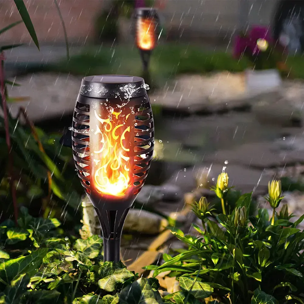 Ліхтар садовий на сонячній батареї 52 см 96LED Solar flame (234561204) - фото 5 Ліхтар садовий на сонячній батареї 52 см 96LED Solar flame (234561204) - фото 5