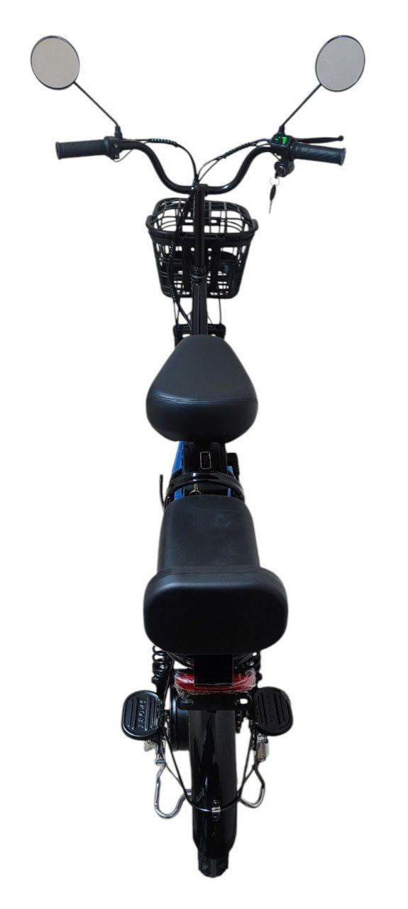 Електровелосипед MINAKO PRO двомісний з кошиком PASS-система 48V 19 Ah 800W Чорний (24836024) - фото 6