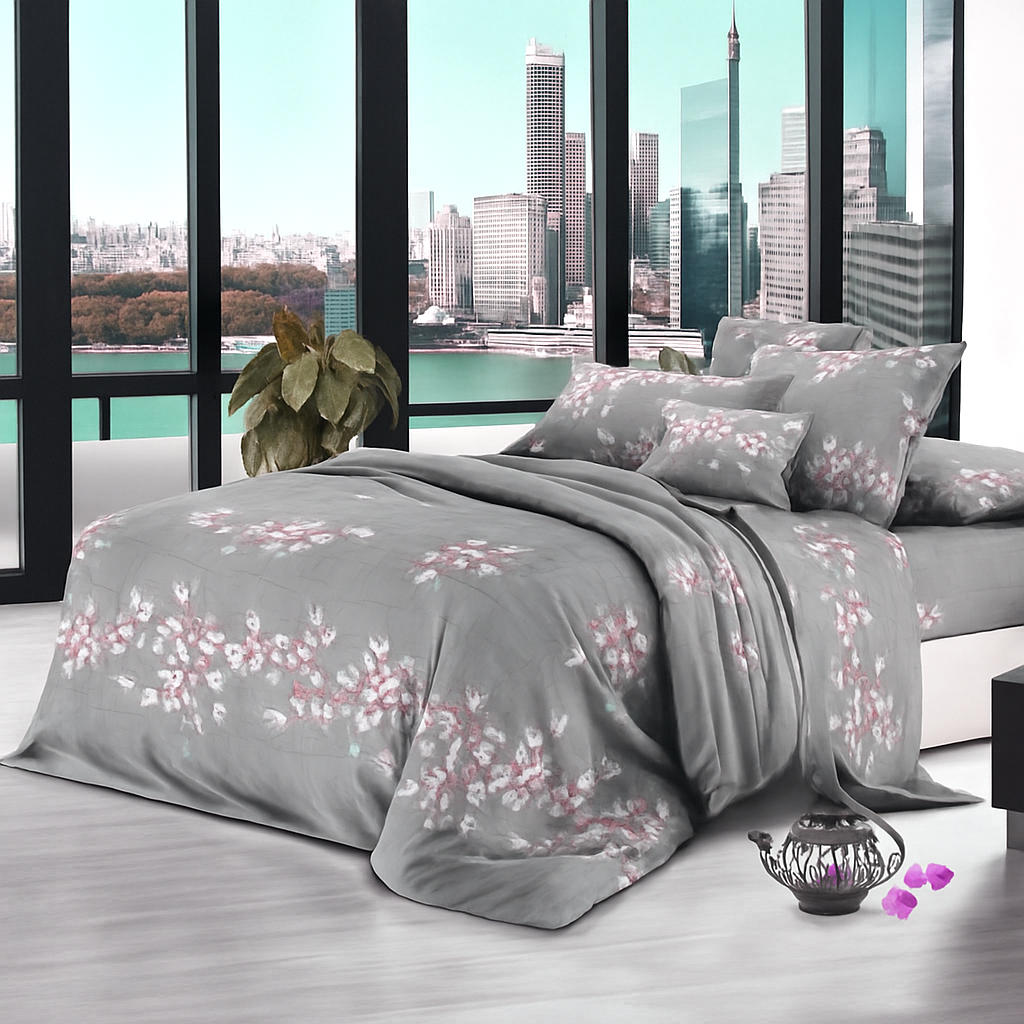 Комплект постільної білизни з бязі см-12 полуторна 150х215 см (6977)