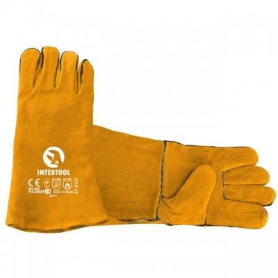 Рукавиця замшева Intertool SP-0157W 60 пар 14" Жовтий