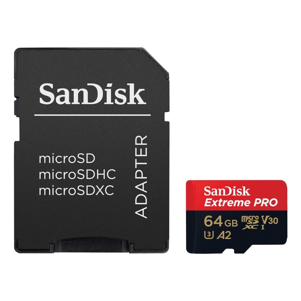 Карта памяти SanDisk Extreme Pro SDSQXCU-064G-GN6MA microSDXC UHS-I U3 A2 64 ГБ (1888755063)