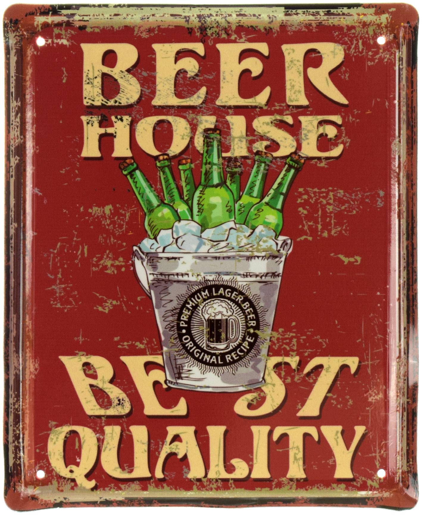 ᐉ Табличка металлическая Пивной Дом Лучшее Качество/Beer House Best Quality  18x22 см • Купить в Киеве, Украине • Лучшая цена в Эпицентр