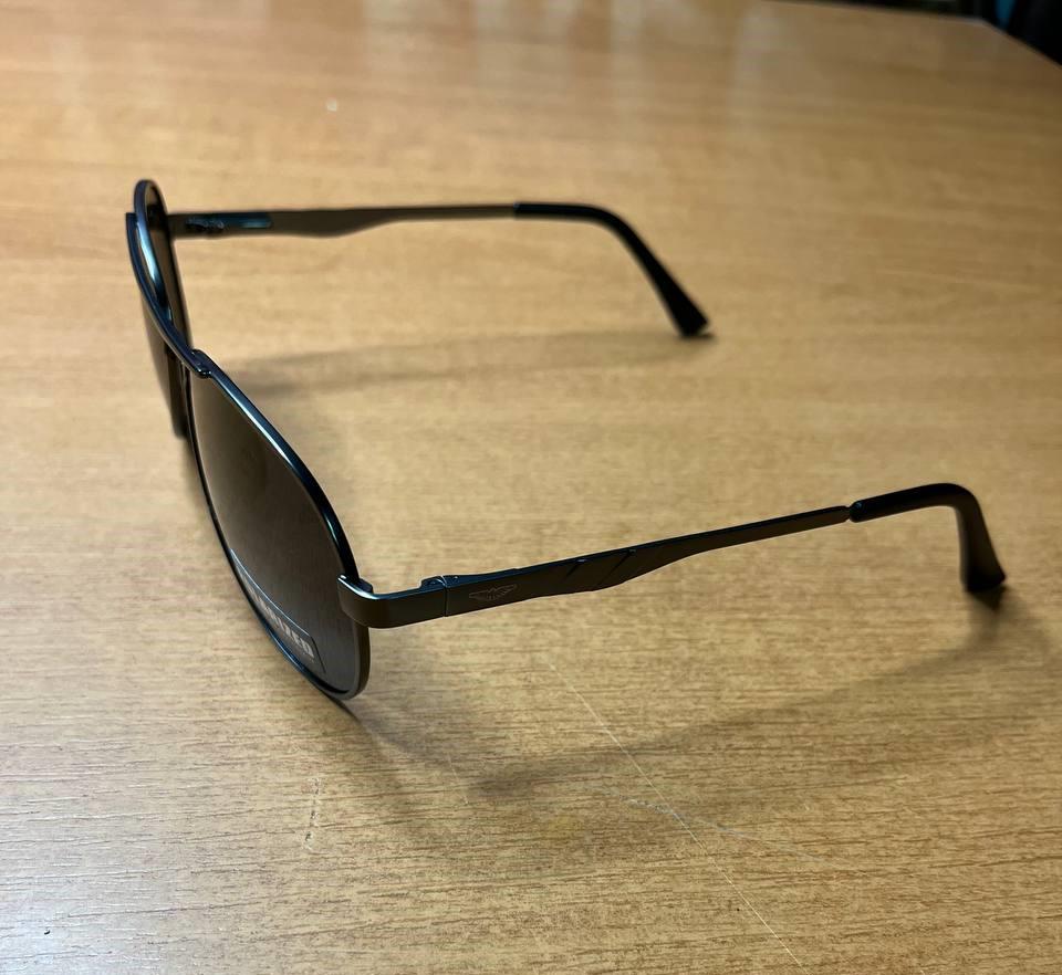 Сонцезахисні окуляри чоловічі Polaroid Aviator UV400 поляризаційні антиблікові крапля матові димчаті (0c9d3567) - фото 3