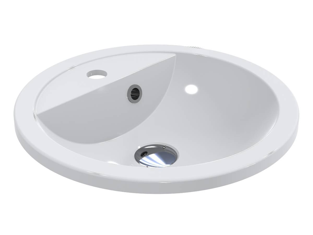 Умывальник Miraggio MADISON с литого мрамора глянцевый Белый (84111)