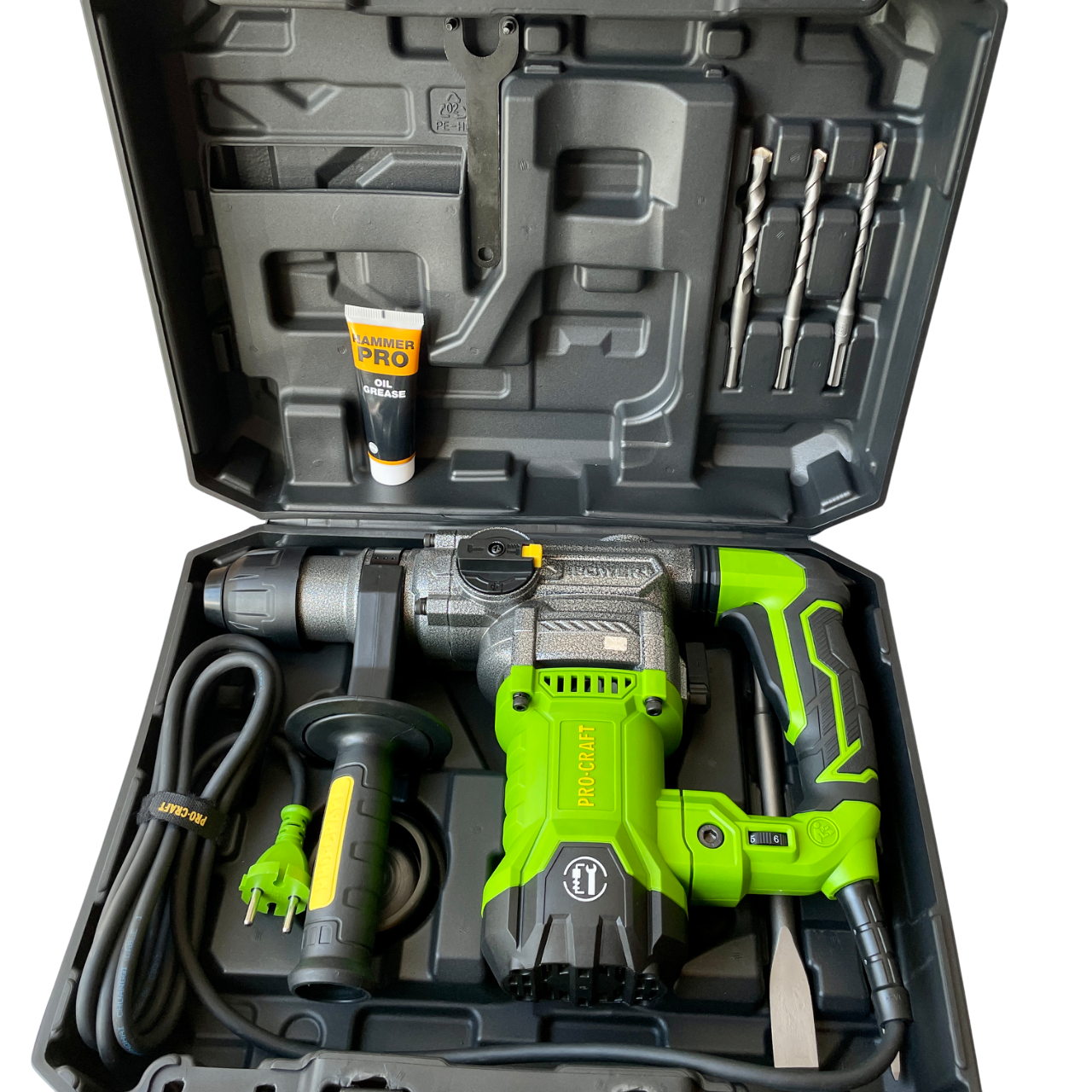 Перфоратор ProCraft BH-1800 1500 Вт SDS+ 5,5 Дж бочковий з кейсом (018003) - фото 7