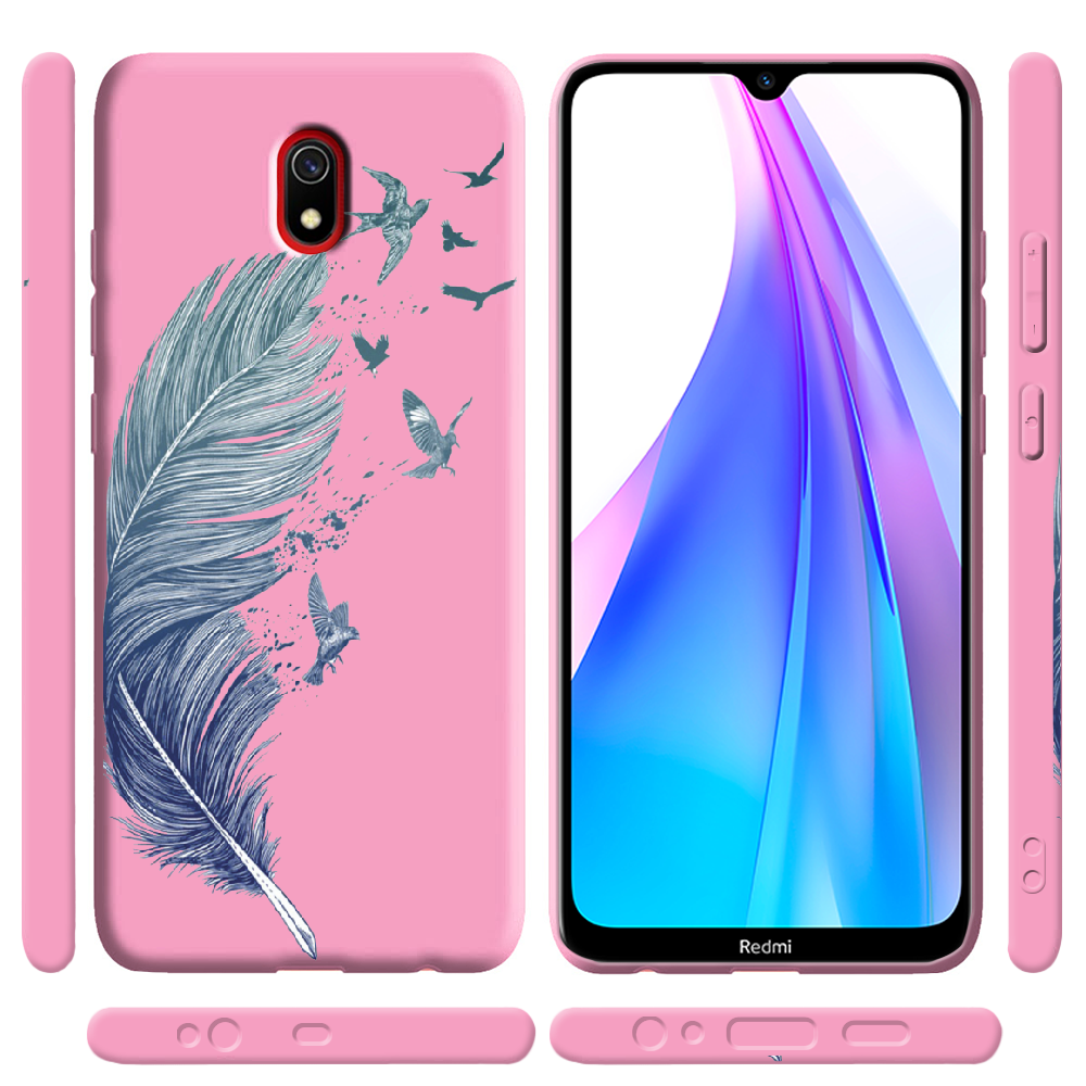 Чехол Boxface Xiaomi Redmi 8A Feather Розовый силикон (38341-cc38-38675) - фото 2