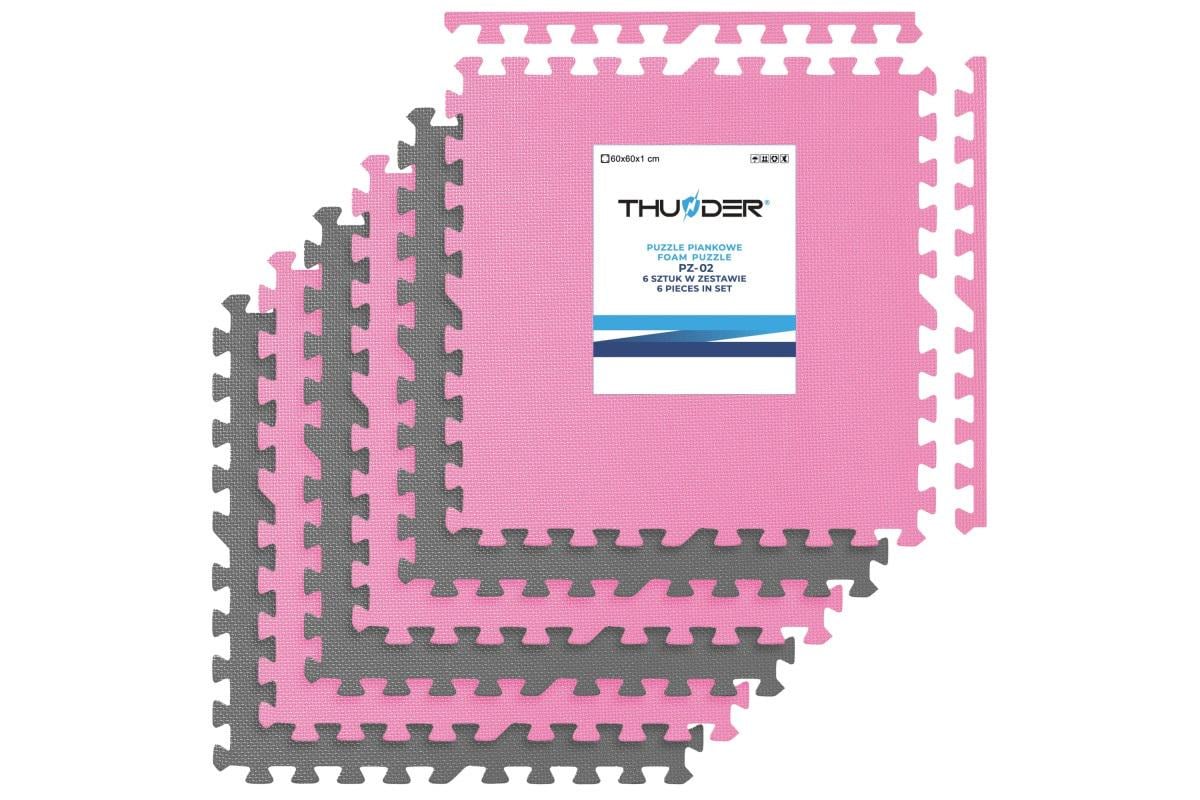 Коврик-пазл Thunder PZ-02 60х60 см Розово-серый (PZ-02)