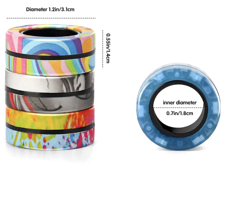 Набор антистрессов Кольца-спиннеры магнитные (22922062) - фото 3 Набор антистрессов Кольца-спиннеры магнитные (22922062) - фото 3