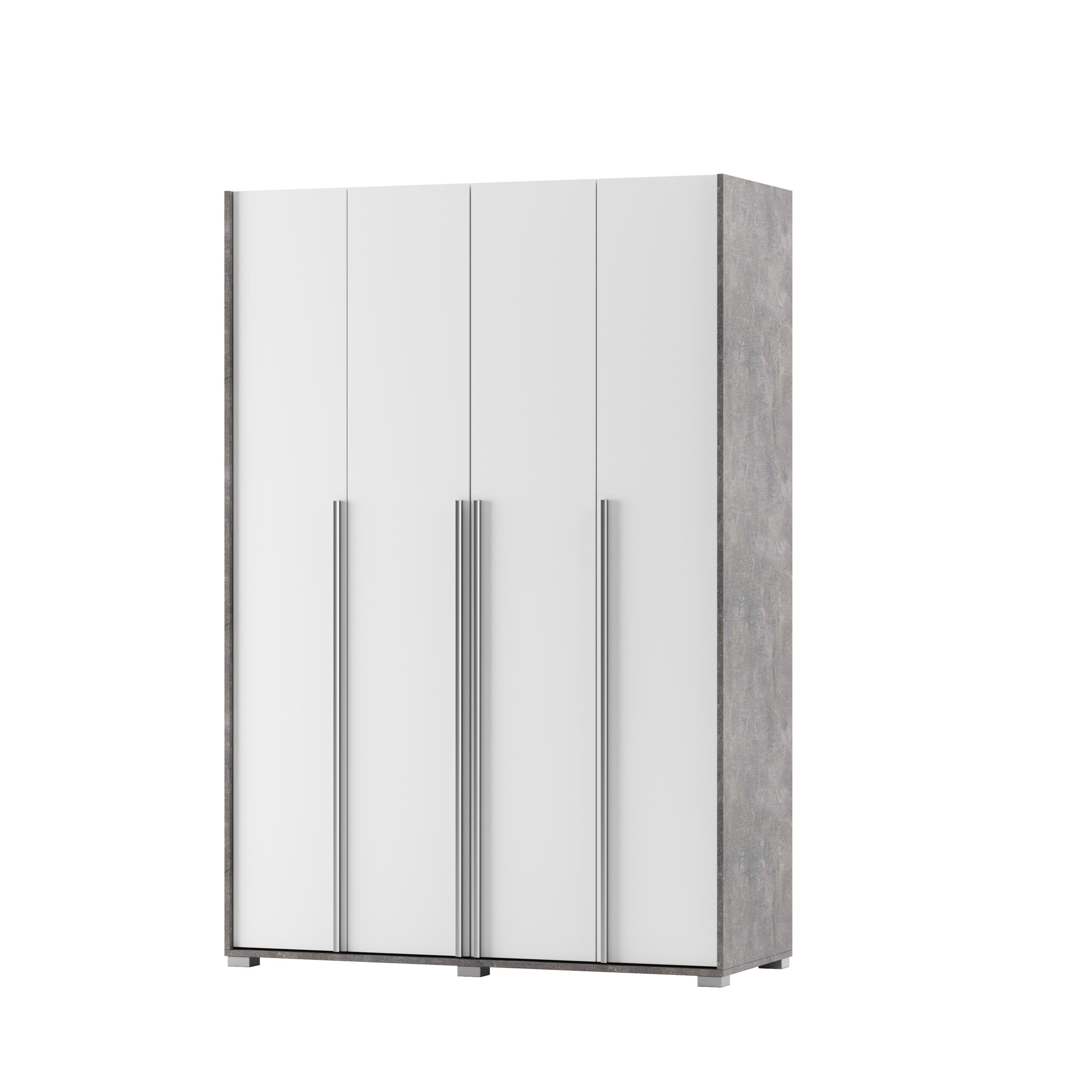 Шкаф распашный Світ Меблів Алекса 4Д/180 ДСП Ателье светлый/Нимфея альба Шкаф распашный Світ Меблів Алекса 4Д/180 ДСП Ателье светлый/Нимфея альба