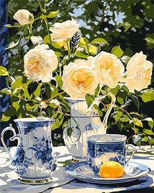 Картина по номерам Ideyka Элегантное чаепитие 40х50 см (2847123772)