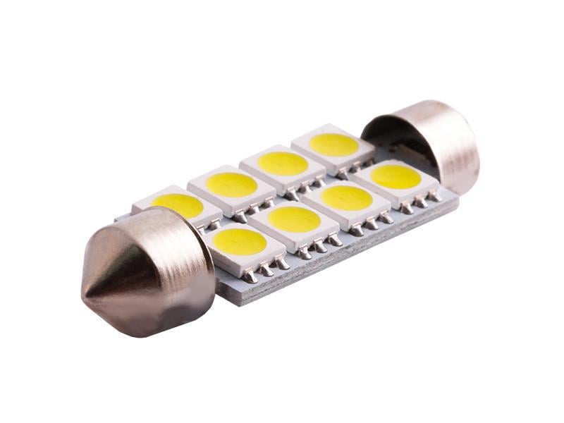Автолампа светодиодная C5W SV8,5 12 В 41 мм SMD5050-8led Белый (518)