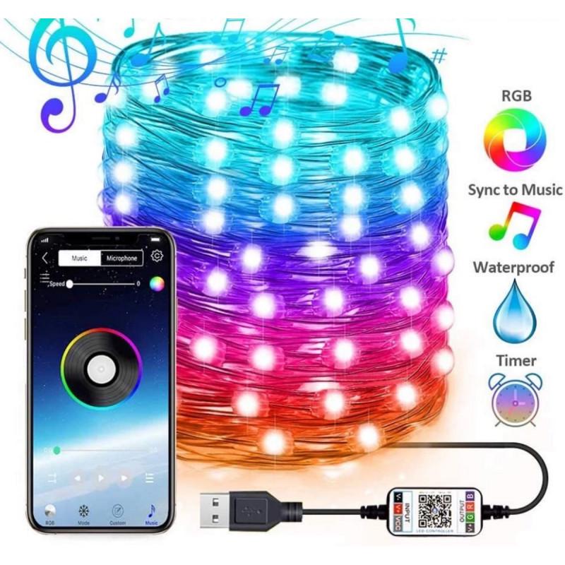 Светодиодная лента LED RGB 5050 с Bluetooth водостойкая USB 10 м (11499965) - фото 3