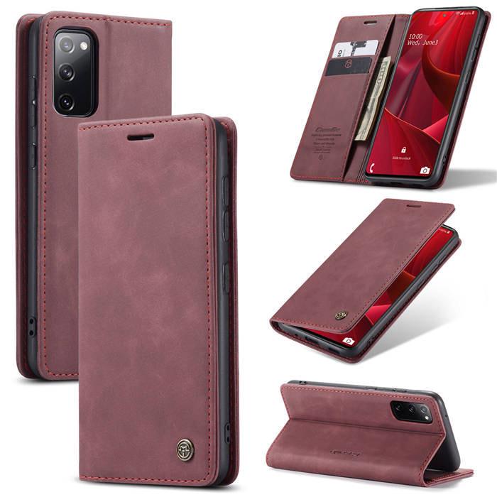 Чехол книжка с магнитом Samsung Galaxy S20 FE CaseMe Wine (30855-42)