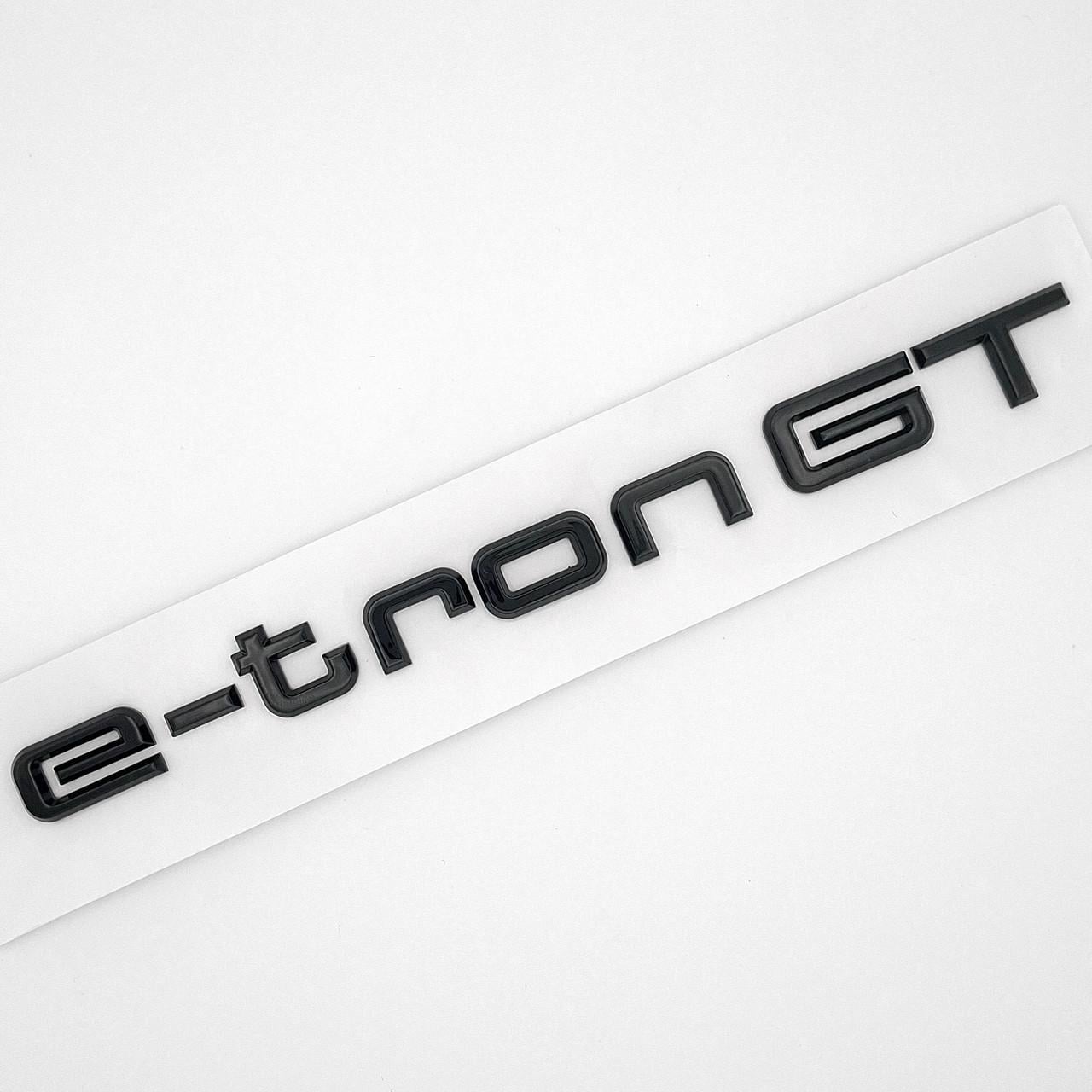 Эмблема надпись e-tron GT Audi ABS 18,5 х 1,5 см Черный глянцевый (2808830573)