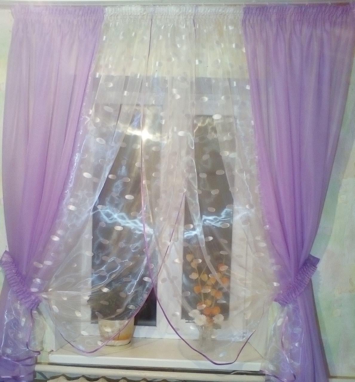 Кухонная занавеска Мери Сиреневый