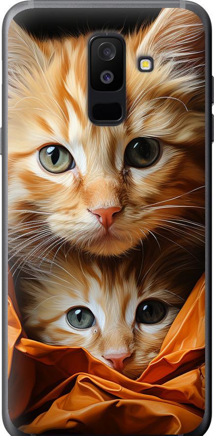 Чехол на Samsung Galaxy A6 Plus 2018 Котики 2 (5664t-1495-42517)
