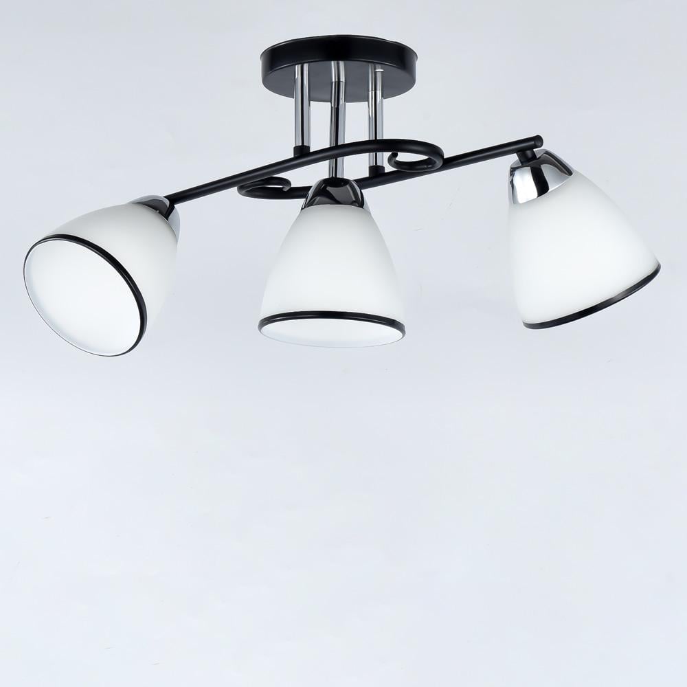 Люстра потолочная Light House SRS-19125/3 Черный/Хром/Белый (60224)