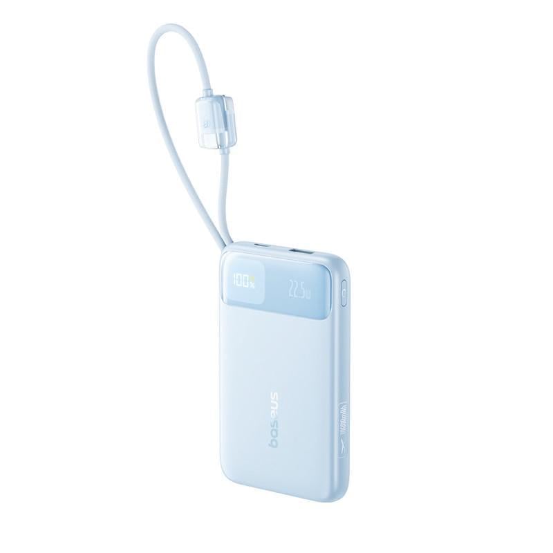 Повербанк BASEUS EnerFill FC11 10000mAh 22,5W с кабелями Type-C/Lightning Powerbank быстрая зарядка Blue (135802483)