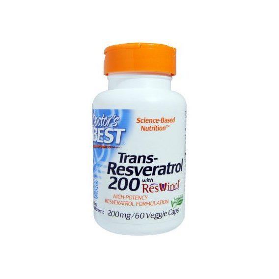 Ресвератрол Doctor's Best Trans-Resveratrol 200 мг 60 Veg Caps