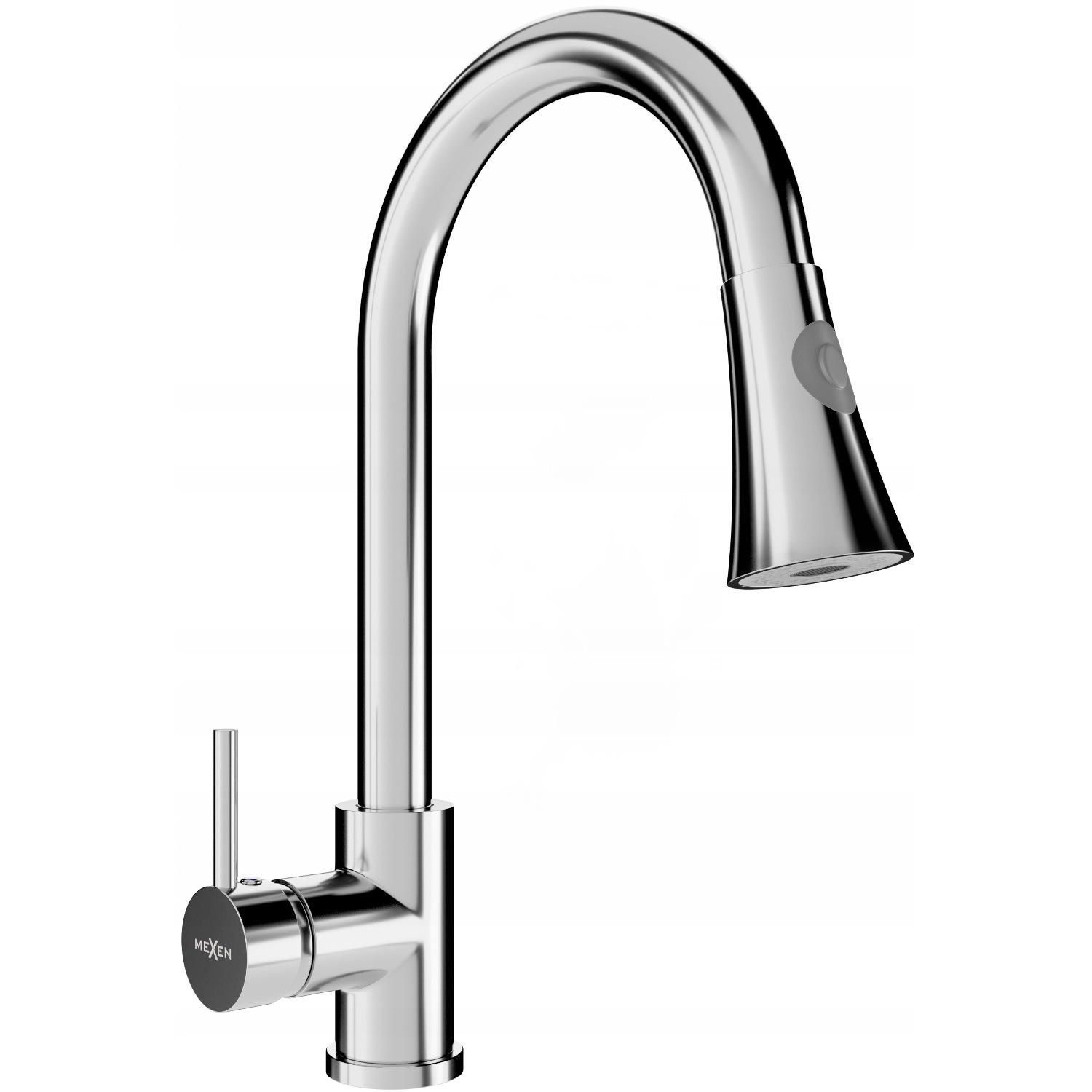 Смеситель для кухни Mexen Elia MEX-670101-00 с видвижной лейкой Хром (177269)