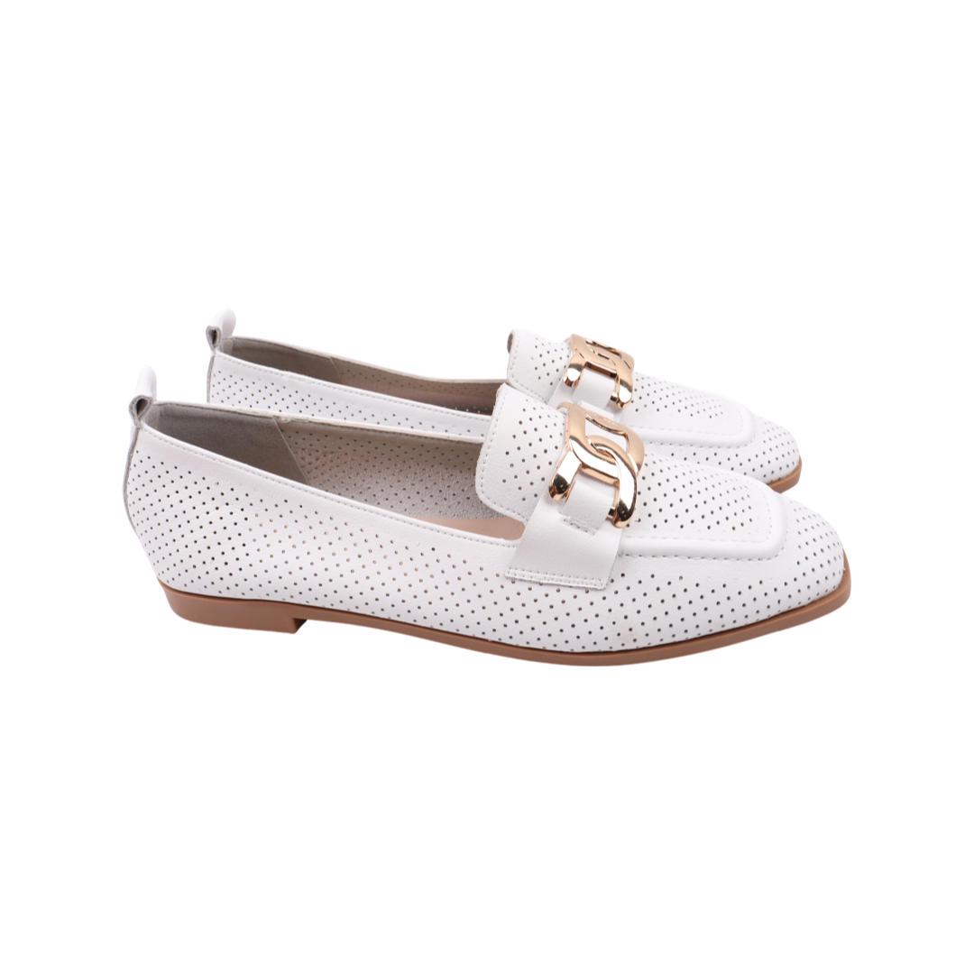 Туфли женские Farinni из кожи р. 40 Белый (285-22/23LBP)