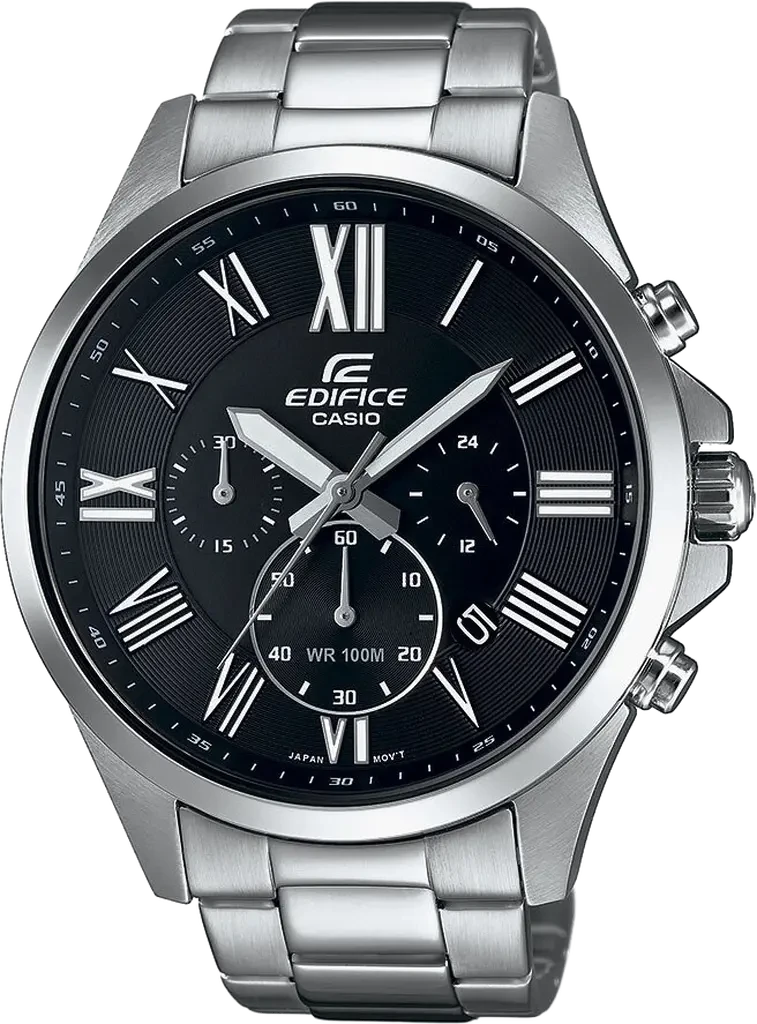 Наручные часы мужские Casio Edifice Classic EFV-500D-1A со стальным корпусом/водозащитой 100 м Черный (3148809098)