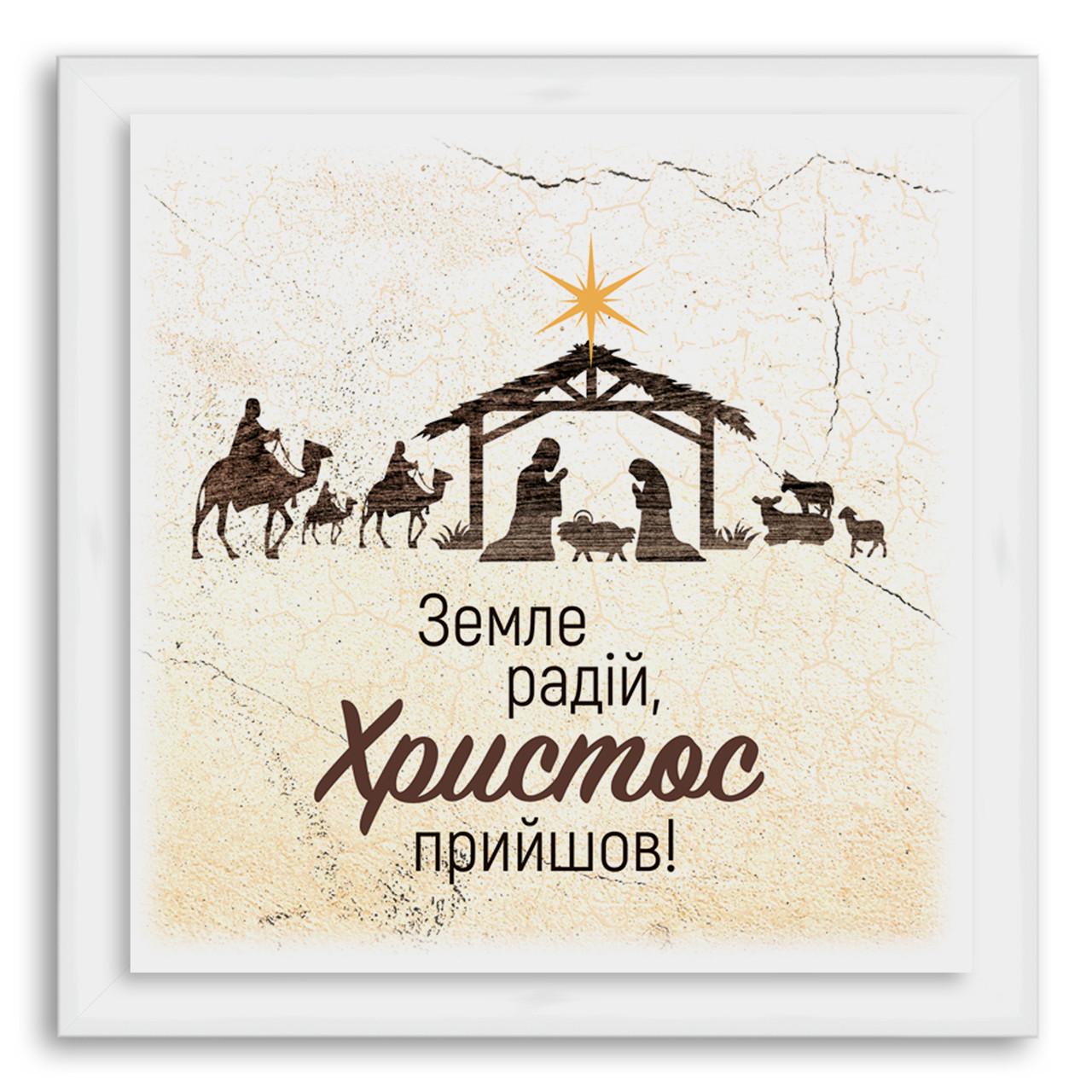 Еко-картина декоративна Земле радій 140х140 мм Білий (хрек000210х10бу)