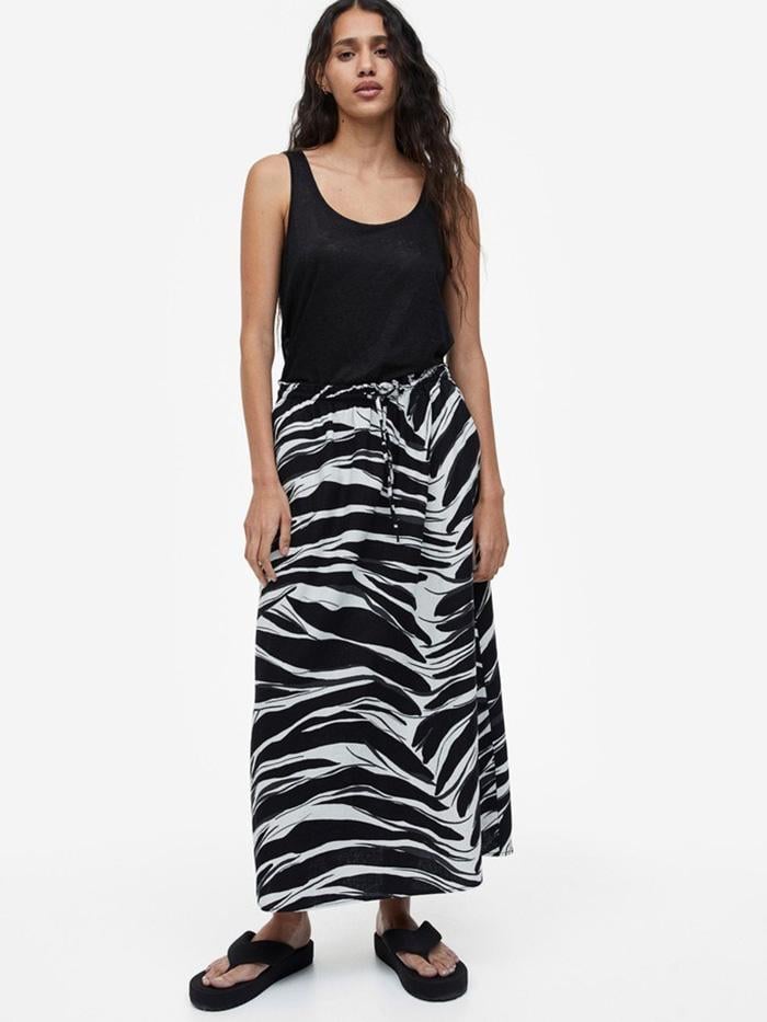 Спідниця H&M Принт S Чорно-білий (E27061157228)