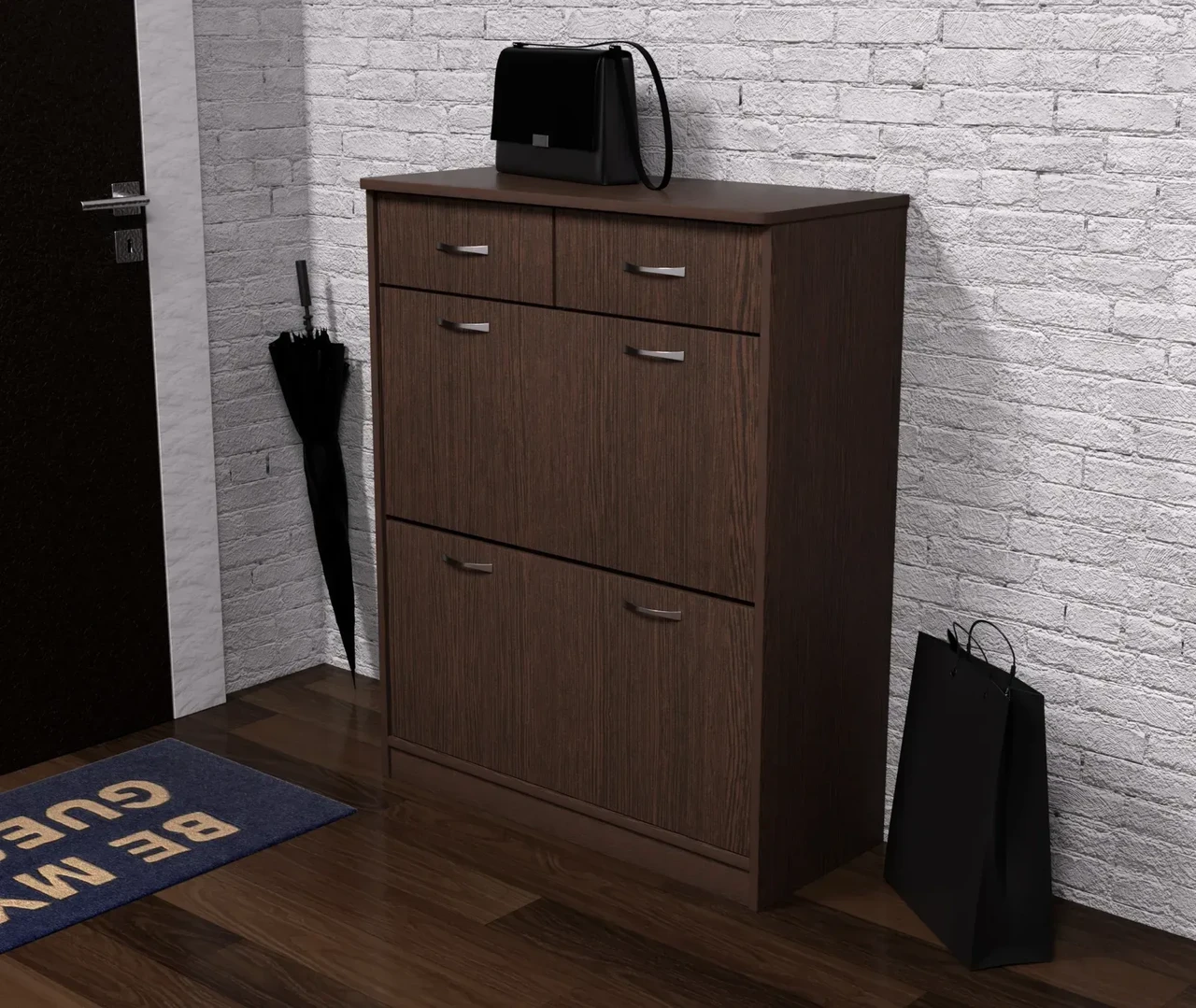 Тумба для взуття Kontinent №4 80х35х101 см Венге Магія (52402189) Тумба для взуття Kontinent №4 80х35х101 см Венге Магія (52402189)