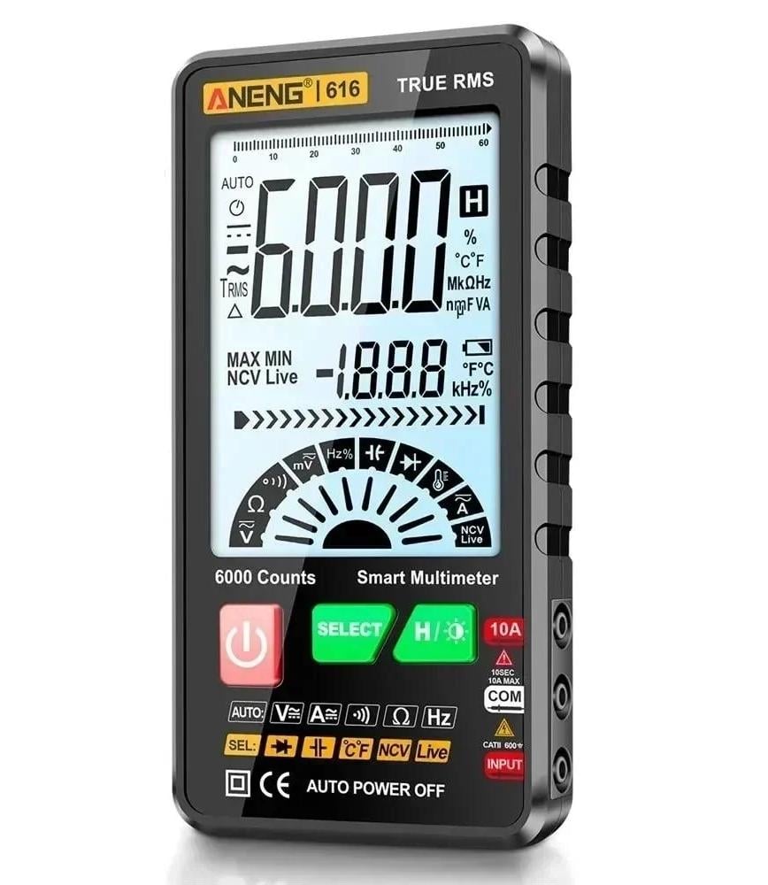 Мультиметр цифровой Aneng 616A AC/DC Черный
