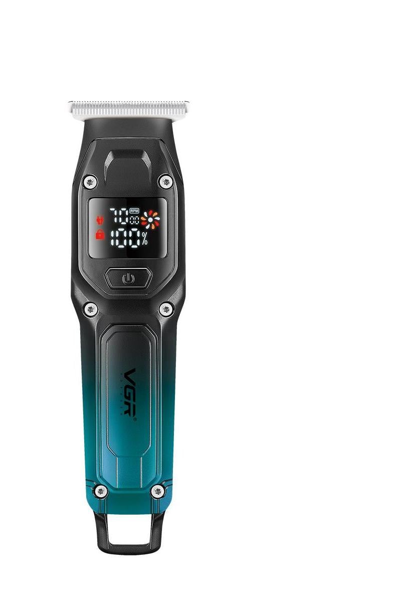 Машинка для стрижки VGR V-964 беспроводная 7000 RPM 4 насадки с дисплеем Зеленый (639215)