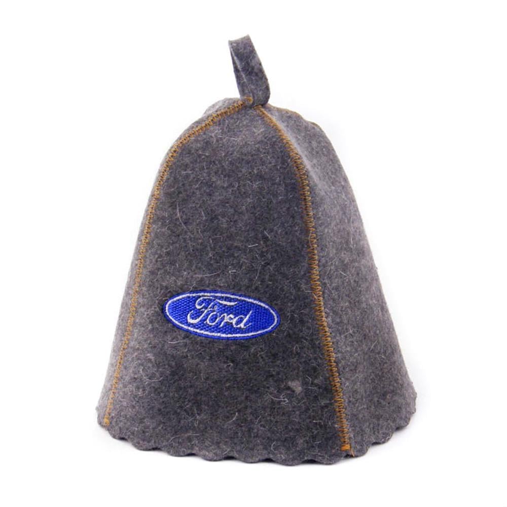 Банна шапка Luxyart "Ford" натуральна повсть Сірий (LA-249)